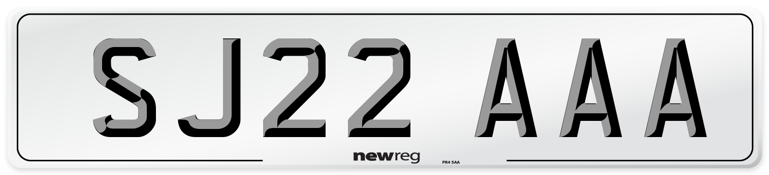 SJ22 AAA Number Plate from New Reg